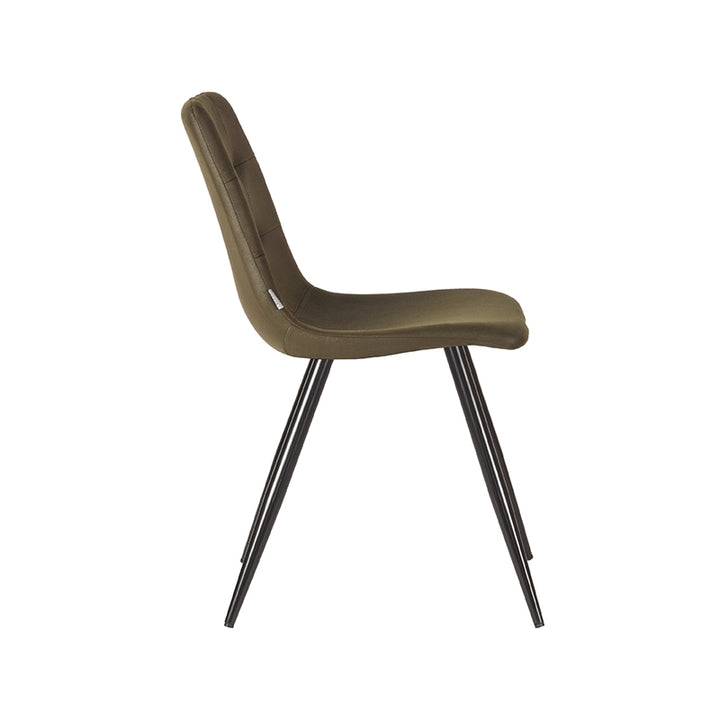 Eetkamerstoel Jasper - Army green - Microfiber (set van 2) - {{ product.type }} - Kas20