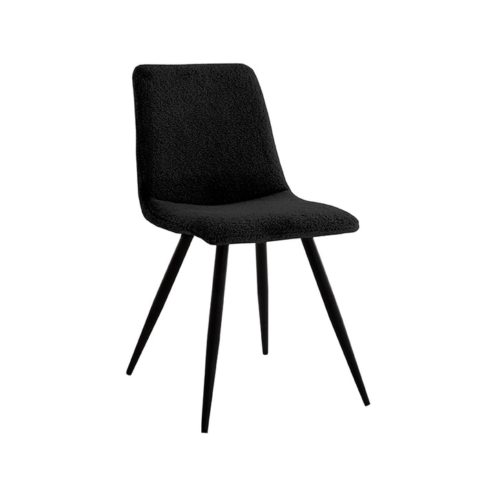 Eetkamerstoel Jacoby - Zwart - Teddy (set van 2) - {{ product.type }} - Kas20