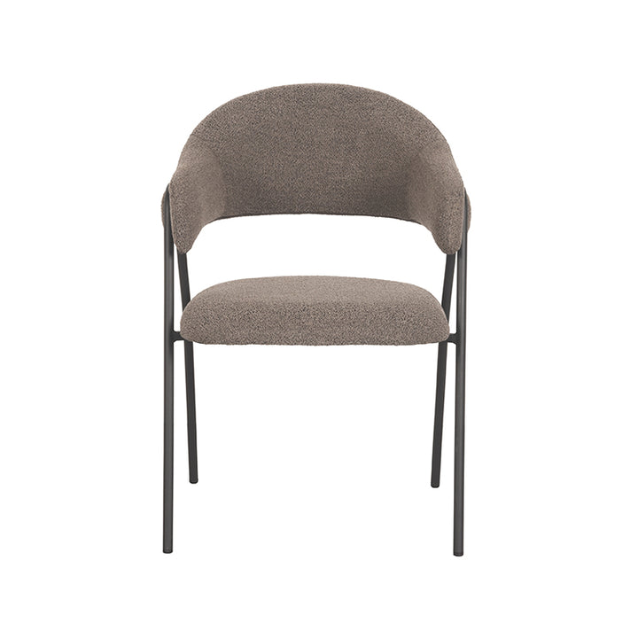 Eetkamerstoel Leander - Bruin - Boucle (set van 2) - {{ product.type }} - Kas20