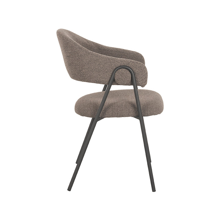 Eetkamerstoel Leander - Bruin - Boucle (set van 2) - {{ product.type }} - Kas20