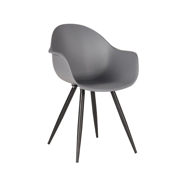 Eetkamerstoel Luna - Antraciet - Kunststof (set van 2) - {{ product.type }} - Kas20