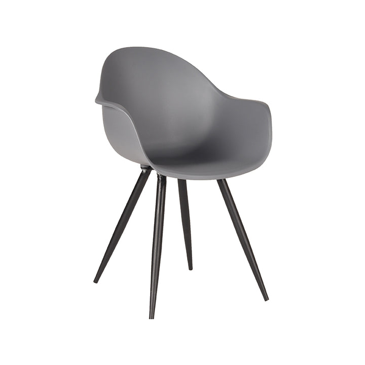 Eetkamerstoel Luna - Antraciet - Kunststof (set van 2) - {{ product.type }} - Kas20