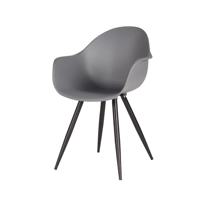 Eetkamerstoel Luna - Antraciet - Kunststof (set van 2) - {{ product.type }} - Kas20
