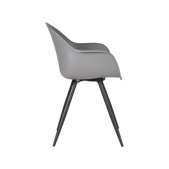 Eetkamerstoel Luna - Antraciet - Kunststof (set van 2) - {{ product.type }} - Kas20