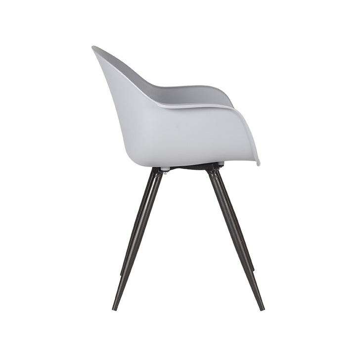Eetkamerstoel Luna - Grijs - Kunststof (set van 2) - {{ product.type }} - Kas20