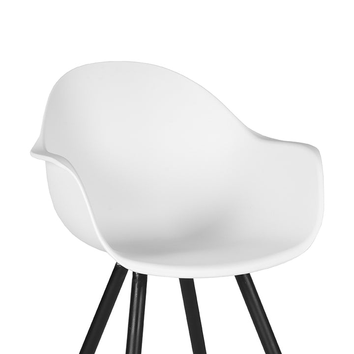Eetkamerstoel Luna - Wit - Kunststof (set van 2) - {{ product.type }} - Kas20