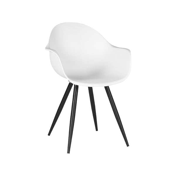 Eetkamerstoel Luna - Wit - Kunststof (set van 2) - {{ product.type }} - Kas20