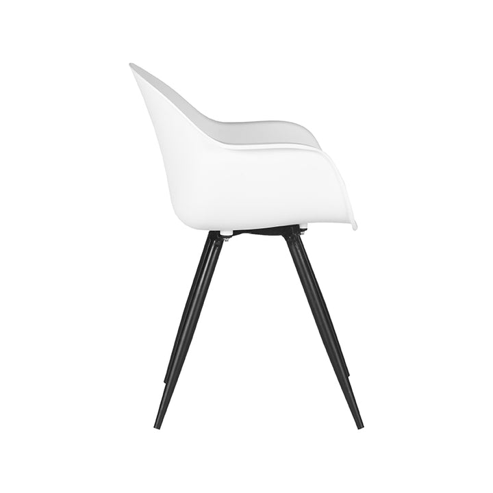 Eetkamerstoel Luna - Wit - Kunststof (set van 2) - {{ product.type }} - Kas20