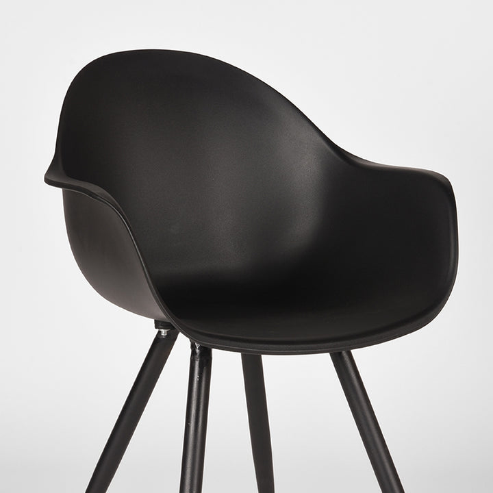 Eetkamerstoel Luna - Zwart - Kunststof (set van 2) - {{ product.type }} - Kas20