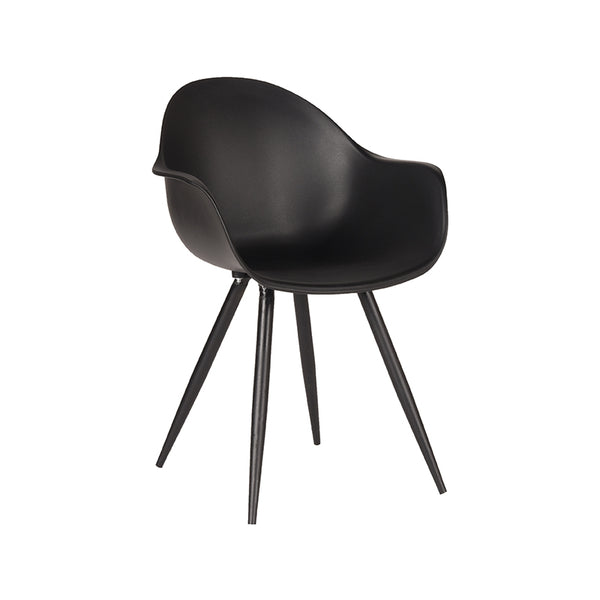 Eetkamerstoel Luna - Zwart - Kunststof (set van 2) - {{ product.type }} - Kas20