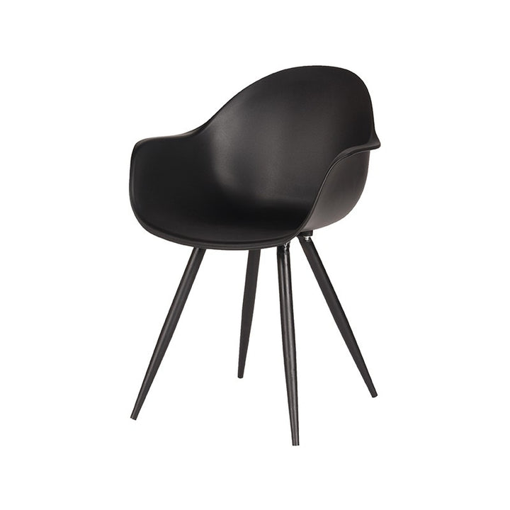 Eetkamerstoel Luna - Zwart - Kunststof (set van 2) - {{ product.type }} - Kas20