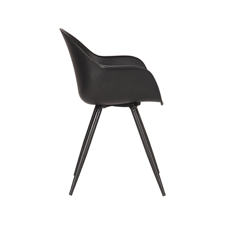 Eetkamerstoel Luna - Zwart - Kunststof (set van 2) - {{ product.type }} - Kas20