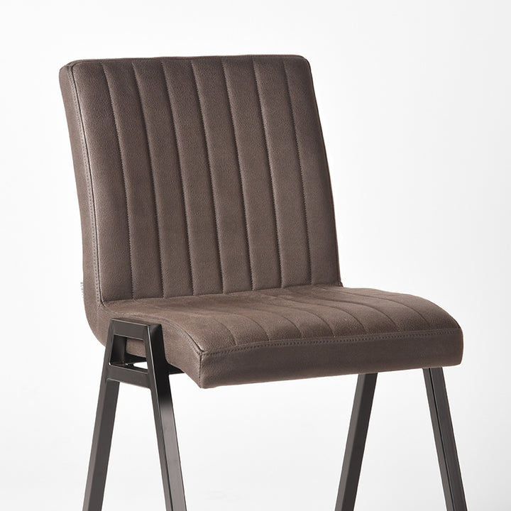 Eetkamerstoel Magnus - Antraciet - Microfiber (set van 2) - {{ product.type }} - Kas20