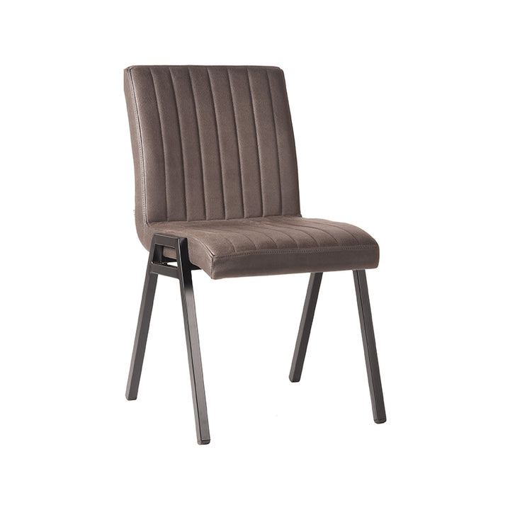 Eetkamerstoel Magnus - Antraciet - Microfiber (set van 2) - {{ product.type }} - Kas20