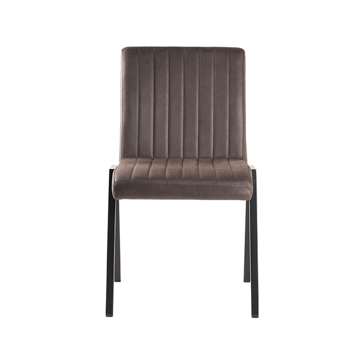 Eetkamerstoel Magnus - Antraciet - Microfiber (set van 2) - {{ product.type }} - Kas20