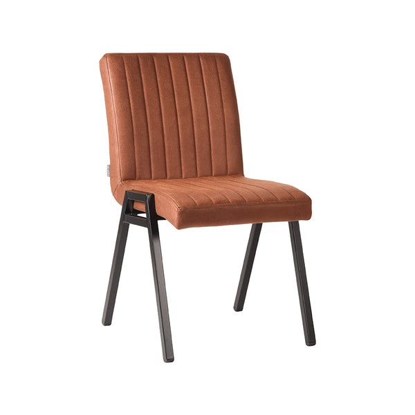 Eetkamerstoel Magnus - Cognac - Microfiber (set van 2) - {{ product.type }} - Kas20