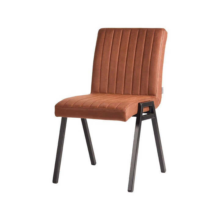 Eetkamerstoel Magnus - Cognac - Microfiber (set van 2) - {{ product.type }} - Kas20