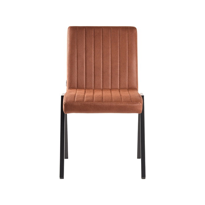 Eetkamerstoel Magnus - Cognac - Microfiber (set van 2) - {{ product.type }} - Kas20