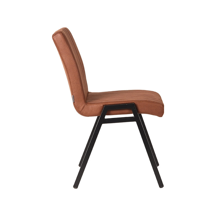 Eetkamerstoel Magnus - Cognac - Microfiber (set van 2) - {{ product.type }} - Kas20