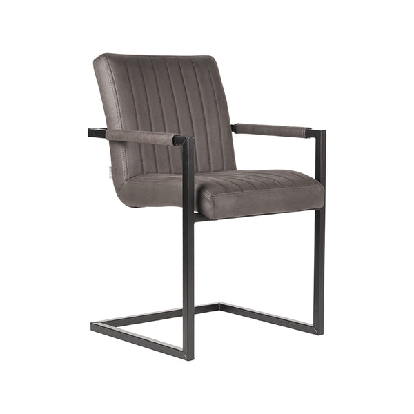 Eetkamerstoel Sereno - Antraciet - Microfiber (set van 2) - {{ product.type }} - Kas20