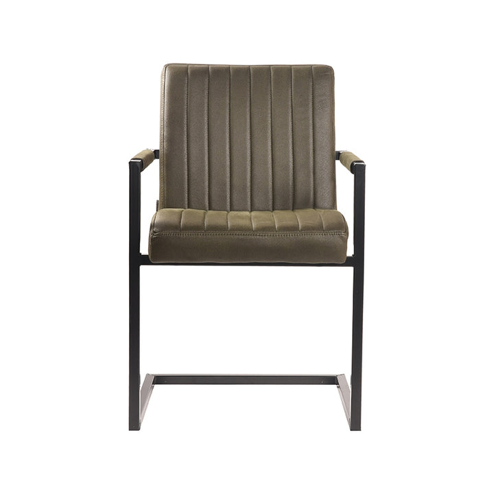 Eetkamerstoel Sereno - Army green - Microfiber (set van 2) - {{ product.type }} - Kas20