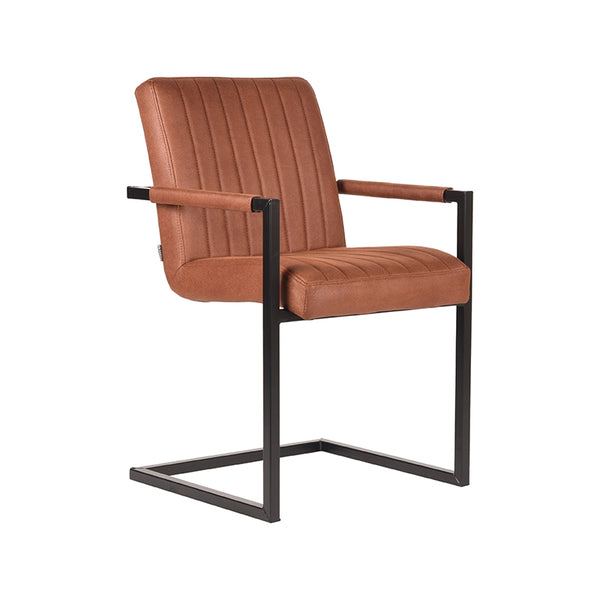 Eetkamerstoel Sereno - Cognac - Microfiber (set van 2) - {{ product.type }} - Kas20