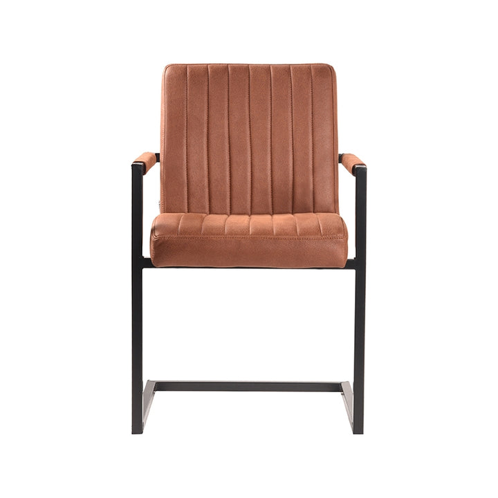 Eetkamerstoel Sereno - Cognac - Microfiber (set van 2) - {{ product.type }} - Kas20
