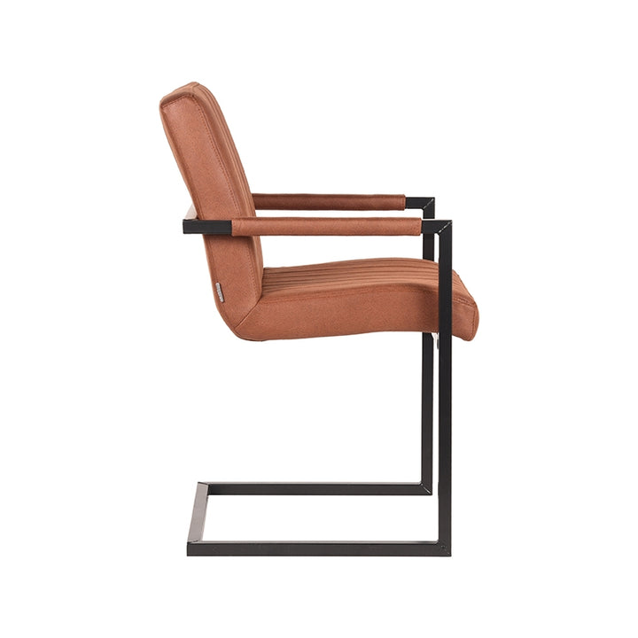 Eetkamerstoel Sereno - Cognac - Microfiber (set van 2) - {{ product.type }} - Kas20