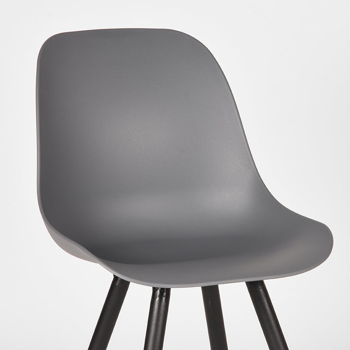 Eetkamerstoel Montague - Antraciet - Kunststof (set van 2) - {{ product.type }} - Kas20