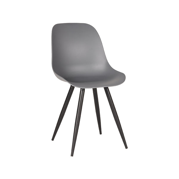 Eetkamerstoel Montague - Antraciet - Kunststof (set van 2) - {{ product.type }} - Kas20