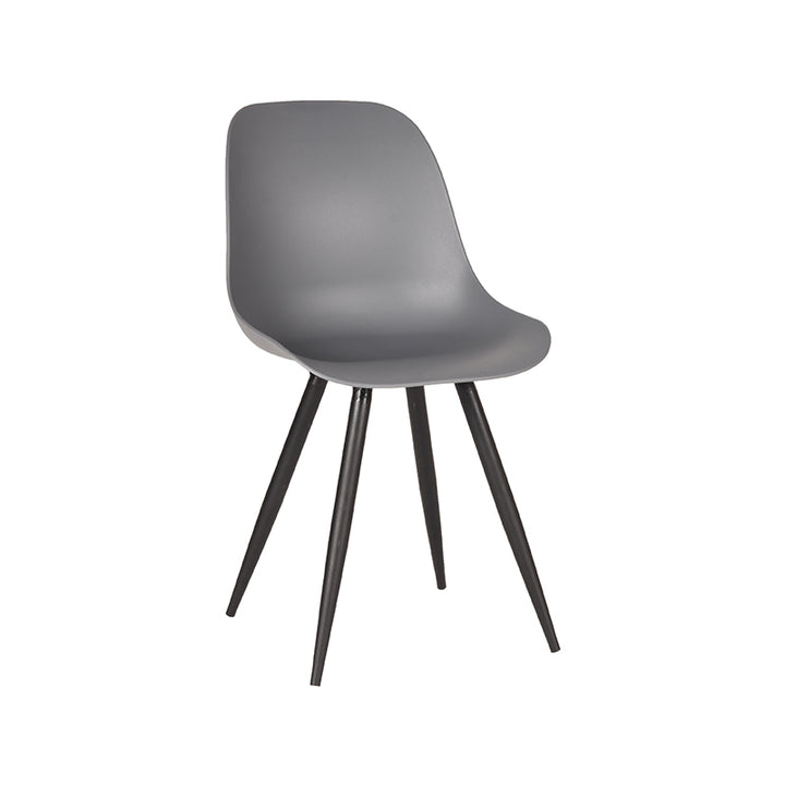 Eetkamerstoel Montague - Antraciet - Kunststof (set van 2) - {{ product.type }} - Kas20