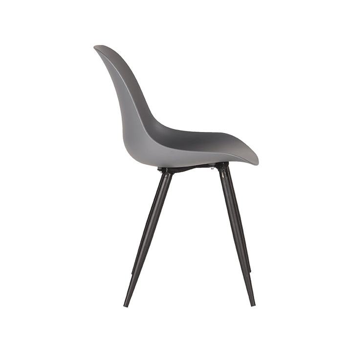 Eetkamerstoel Montague - Antraciet - Kunststof (set van 2) - {{ product.type }} - Kas20