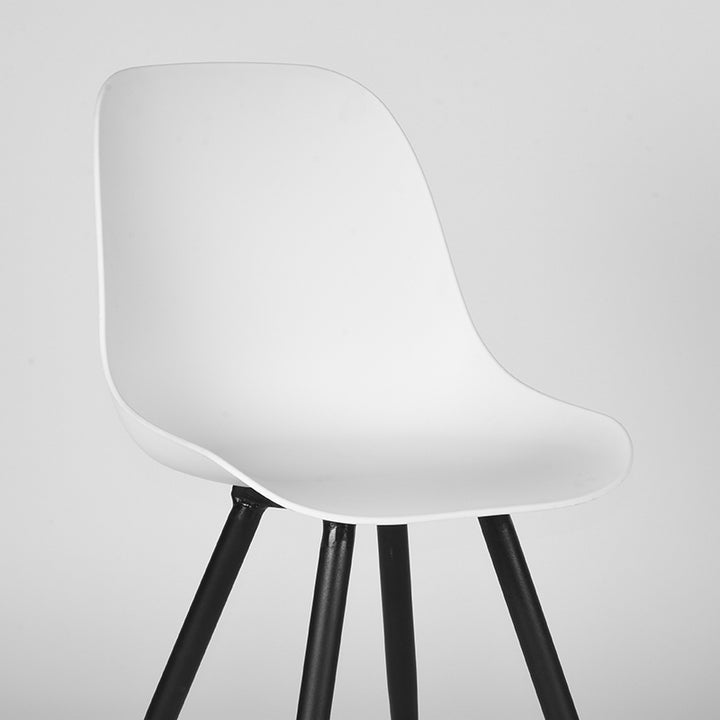 Eetkamerstoel Montague - Wit - Kunststof (set van 2) - {{ product.type }} - Kas20