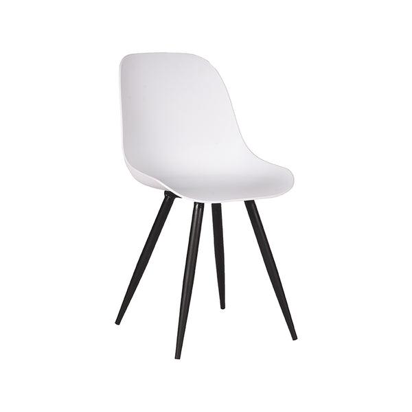 Eetkamerstoel Montague - Wit - Kunststof (set van 2) - {{ product.type }} - Kas20