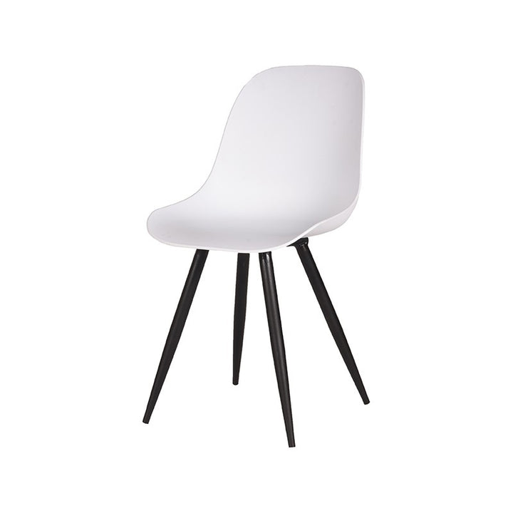 Eetkamerstoel Montague - Wit - Kunststof (set van 2) - {{ product.type }} - Kas20