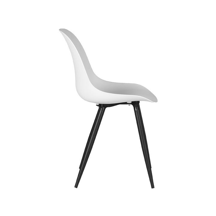 Eetkamerstoel Montague - Wit - Kunststof (set van 2) - {{ product.type }} - Kas20