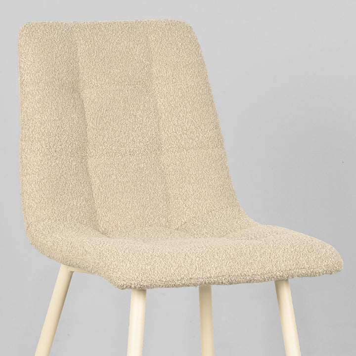 Eetkamerstoel Nikos - Zand - Boucle (set van 4) - {{ product.type }} - Kas20