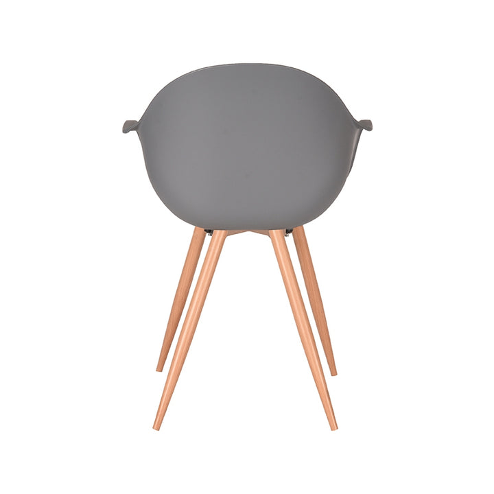 Eetkamerstoel Infinity - Antraciet - Kunststof - Oak Metal Woodcover (set van 2) - {{ product.type }} - Kas20