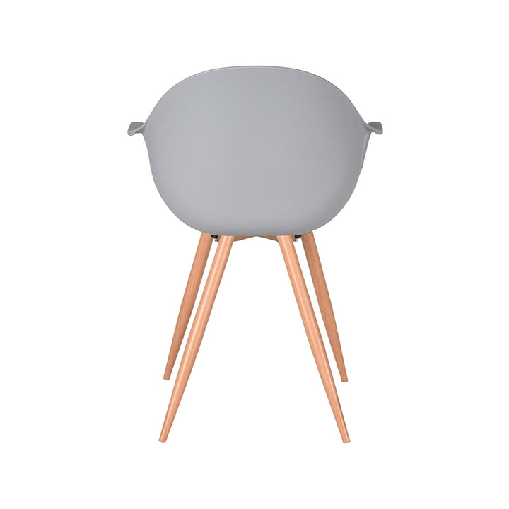 Eetkamerstoel Infinity - Grijs - Kunststof - Oak Metal Woodcover (set van 2) - {{ product.type }} - Kas20