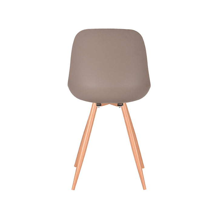 Eetkamerstoel Tranquillo - Coffee - Kunststof - Oak Metal Woodcover (set van 2) - {{ product.type }} - Kas20