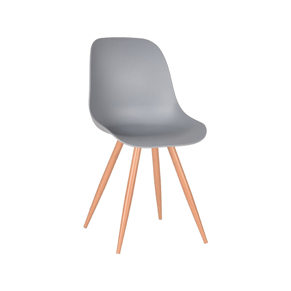 Eetkamerstoel Tranquillo - Grijs - Kunststof - Oak Metal Woodcover (set van 2) - {{ product.type }} - Kas20