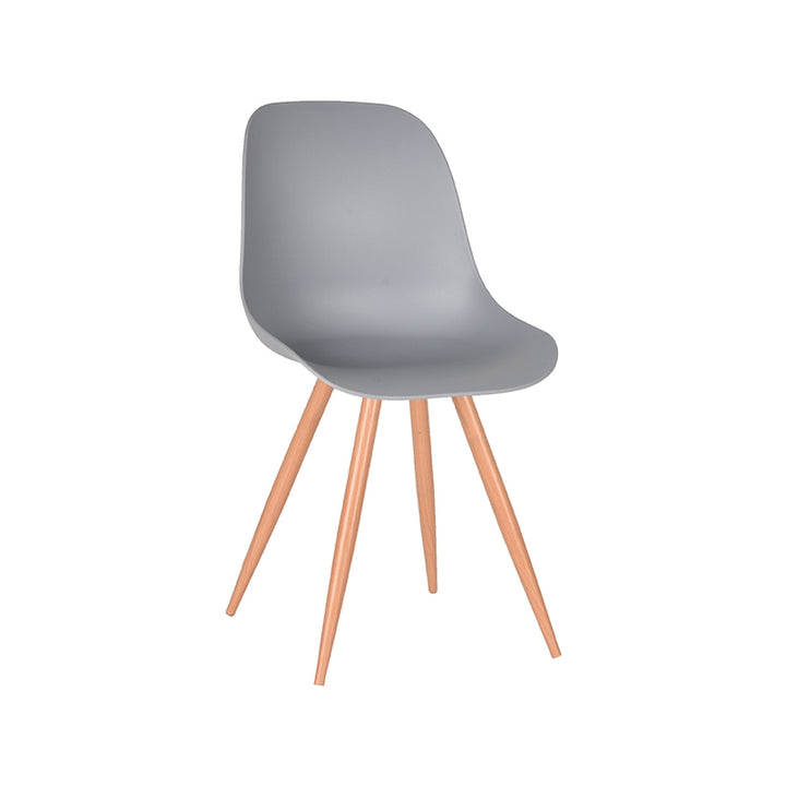 Eetkamerstoel Tranquillo - Grijs - Kunststof - Oak Metal Woodcover (set van 2) - {{ product.type }} - Kas20