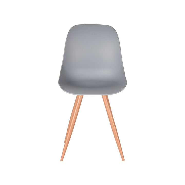 Eetkamerstoel Tranquillo - Grijs - Kunststof - Oak Metal Woodcover (set van 2) - {{ product.type }} - Kas20