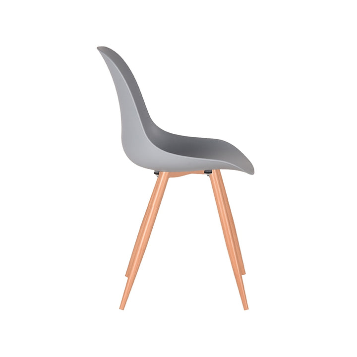 Eetkamerstoel Tranquillo - Grijs - Kunststof - Oak Metal Woodcover (set van 2) - {{ product.type }} - Kas20