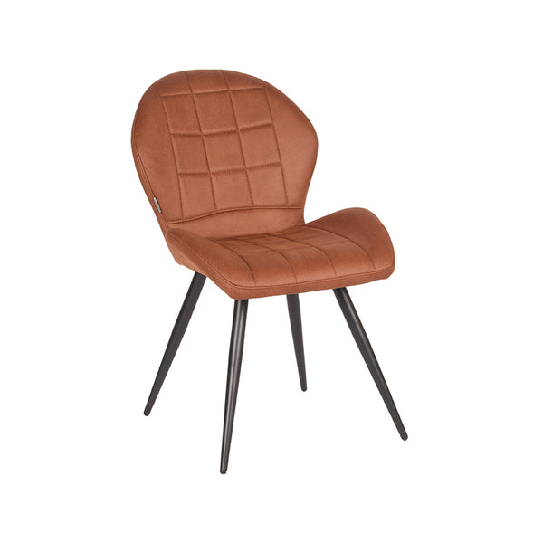 Eetkamerstoel Santino - Cognac - Microfiber (set van 2) - {{ product.type }} - Kas20