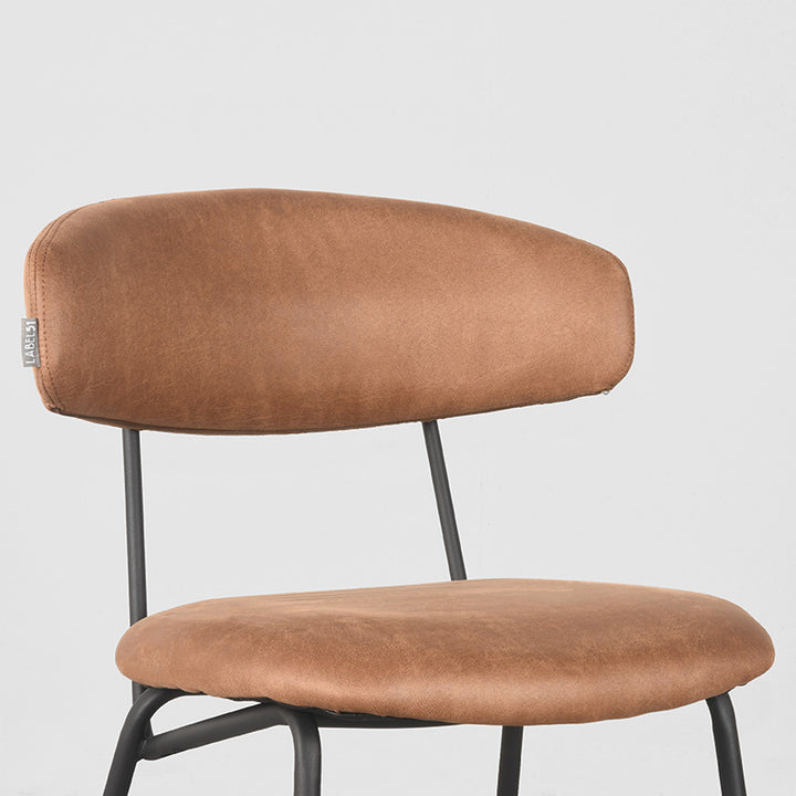 Eetkamerstoel Zephyr - Cognac - Microfiber (set van 2) - {{ product.type }} - Kas20