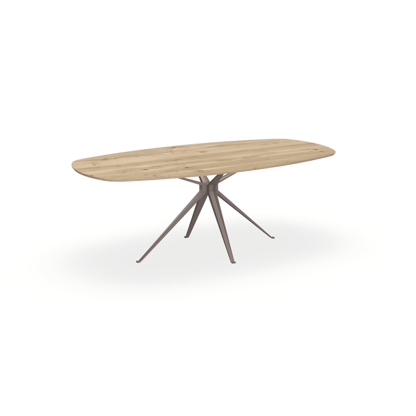 Eettafel Eiken Naturel - Ovaal Deens - Anna Onderstel Mat Lichtbruin - {{ product.type }} - Kas20