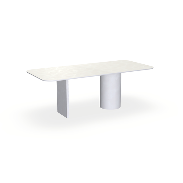 Eettafel Beton Beige - Recht Radius - Columbus Mix - {{ product.type }} - Kas20