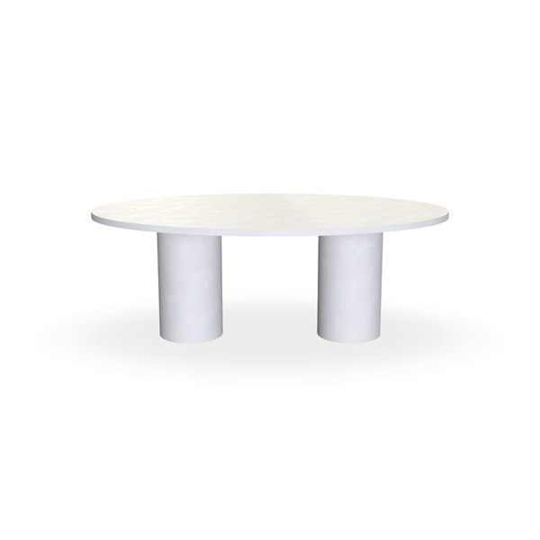 Eettafel Beton Creamy White - Ovaal - Columbus Duo - {{ product.type }} - Kas20