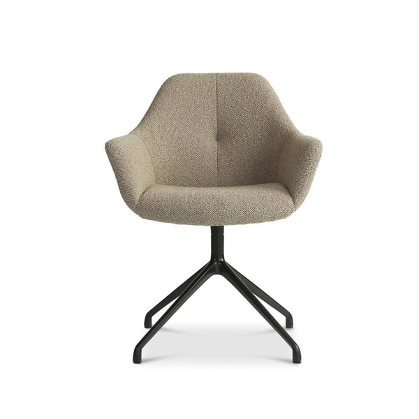IDS Eetkamerstoel - Cosmo Beige - Draaibaar zwart onderstel - {{ product.type }} - Kas20